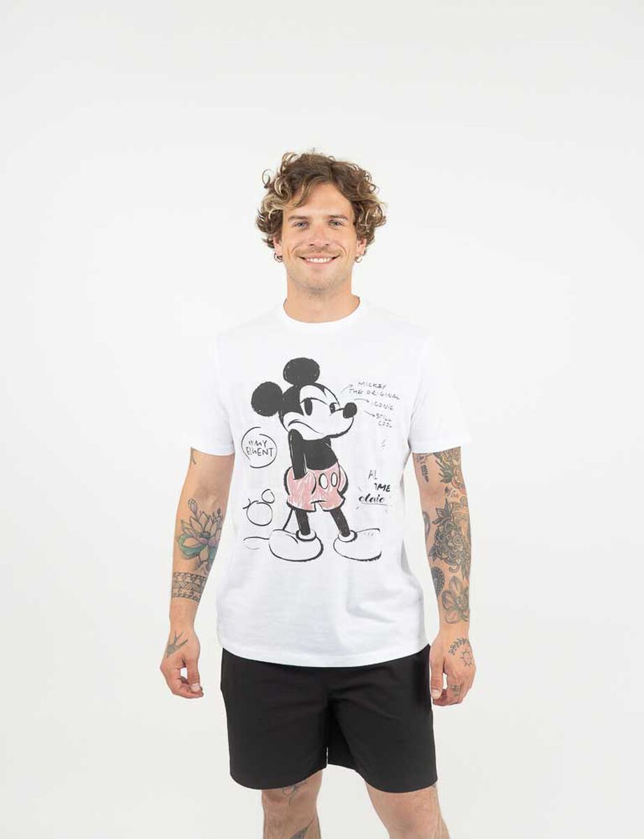 Polera Mickey Mouse Manga Corta Hombre Licencia