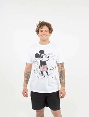 Imagen 1 del producto Polera Mickey Mouse Manga Corta Hombre Licencia White