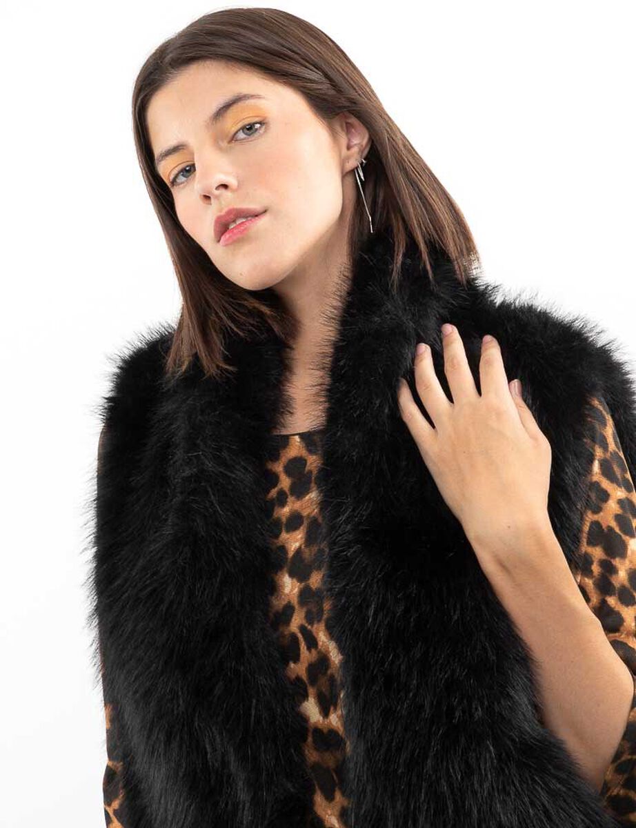 Chaqueta Peluda Sin Mangas Mujer Zibel