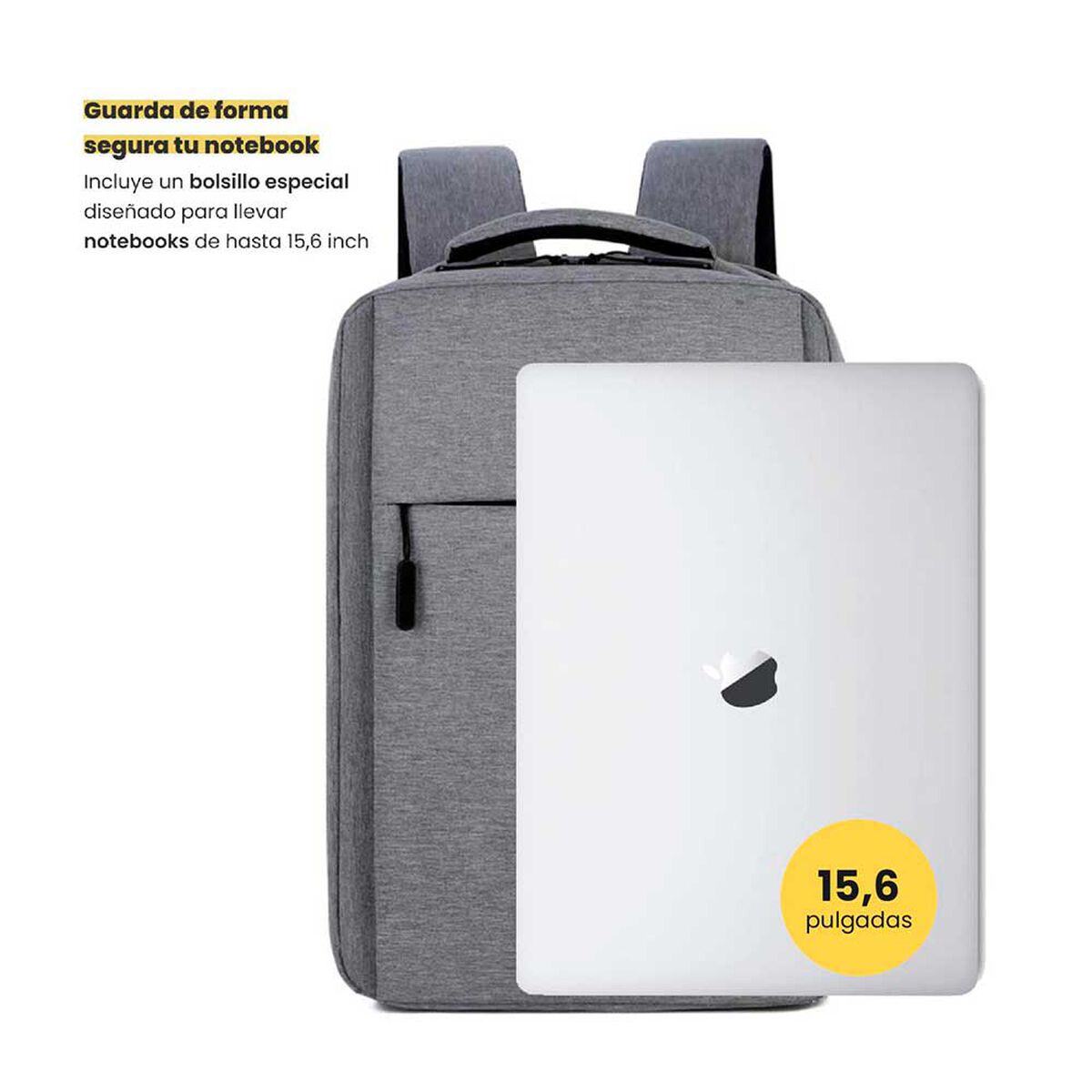 Mochila LEVO Notebook  15" Gris