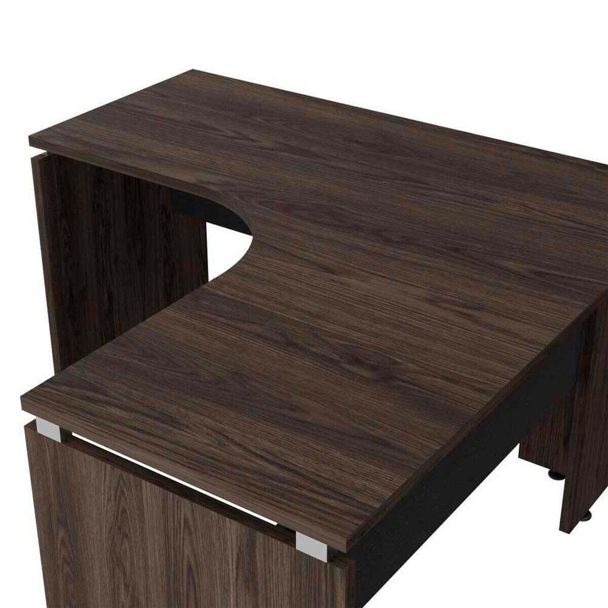 Escritorio en L TuHome Home Office Negro Soft Co&ntilde;ac