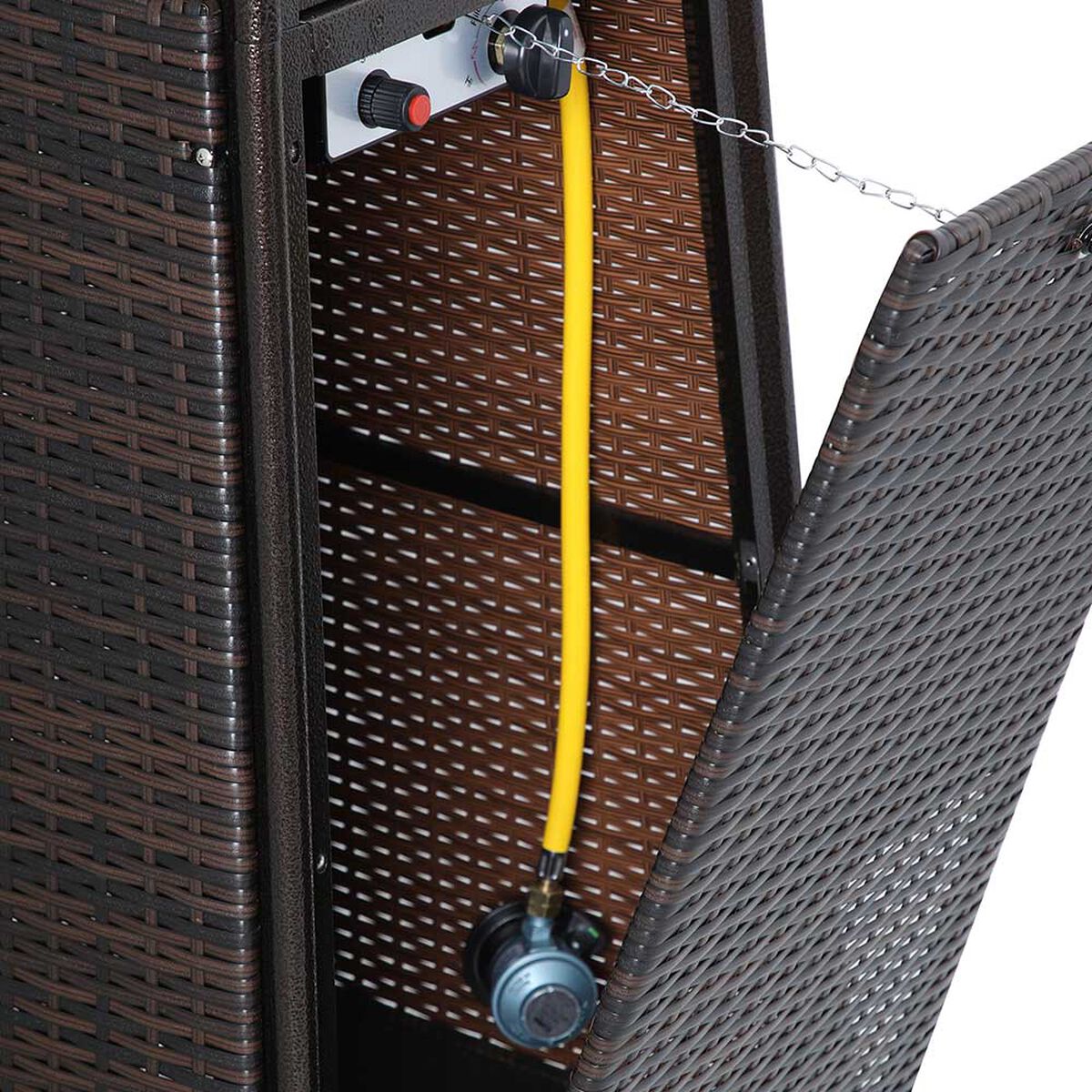 Estufa a Gas Exterior Terraza Klyma Obelisk Rattan