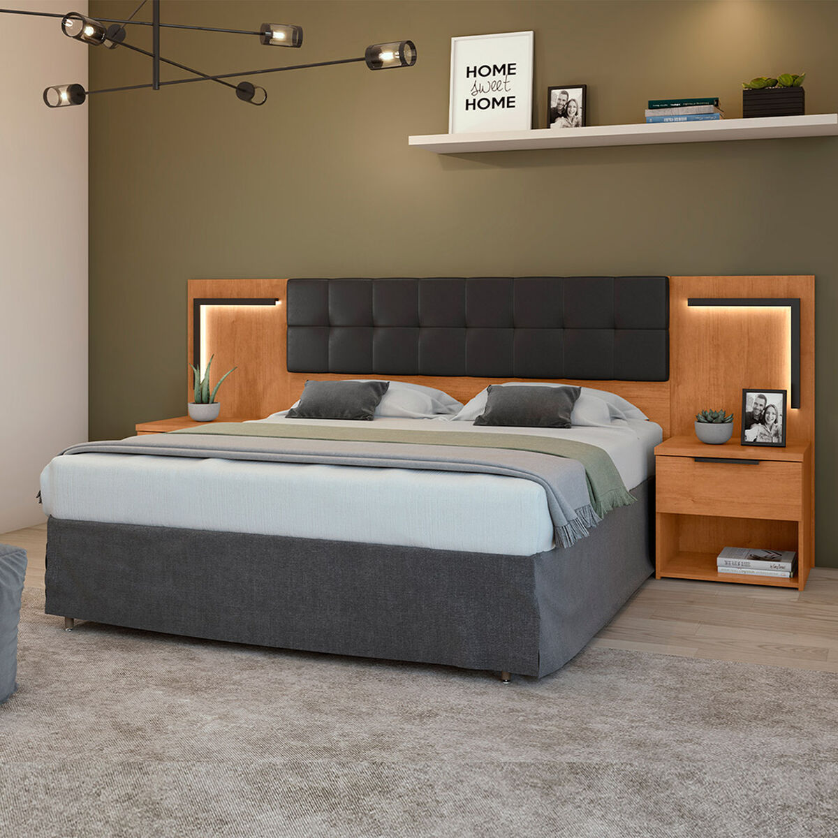 Respaldo Di Poretti Design Calitan 2 Plazas Negro