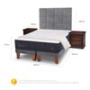 Cama Europea CIC Base Dividida S&uacute;per King Grand Premium + Respaldo + Veladores + Plum&oacute;n Ganso