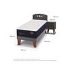 Cama Europea CIC 1,5 Plazas Premium + Respaldo + Velador Gales