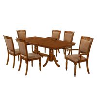 Juego de Comedor Extensible Casanova Siena 4 Sillas 2 Sitiales Café
