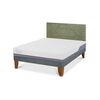 Cama Europea CIC 2 Plazas Excellence Plus + Respaldo Villarrica Olivo