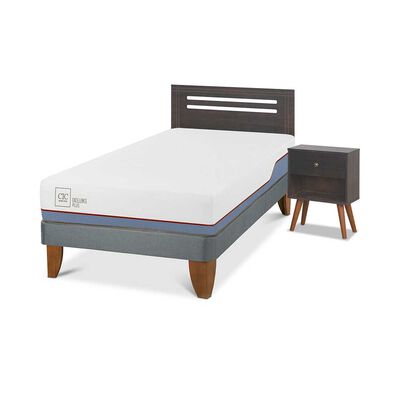 Imagen 2 del producto Cama Europea CIC 1,5 Plazas Excellence Plus + Respaldo + Velador Munich