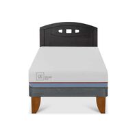 Cama Europea CIC 1,5 Plazas Excellence Plus + Respaldo Gales Negro