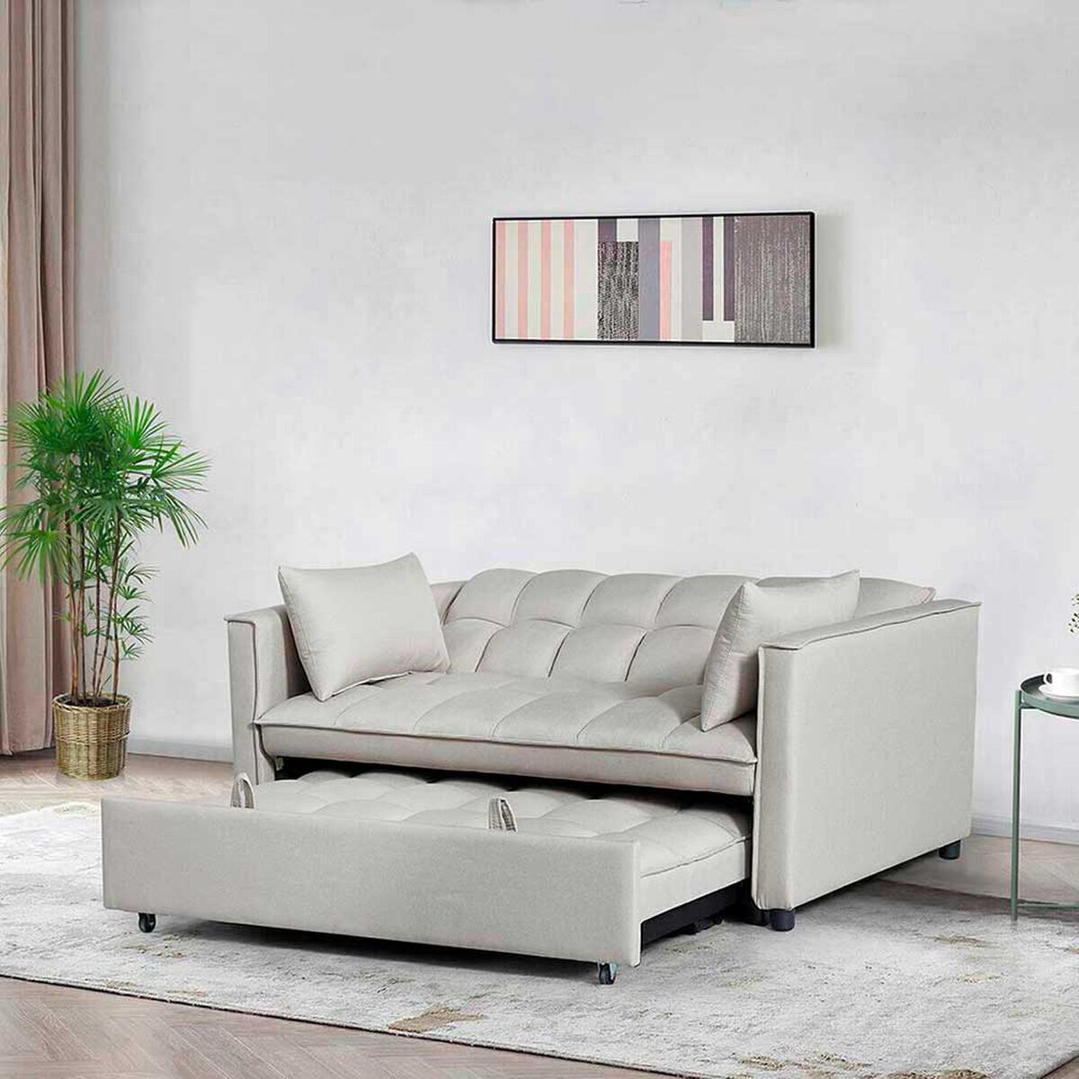 Fut&oacute;n Idetex Brela 2 Cuerpos Beige