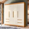 Clóset Vekkahome Vivacce 4 Puertas 4 Cajones Beige