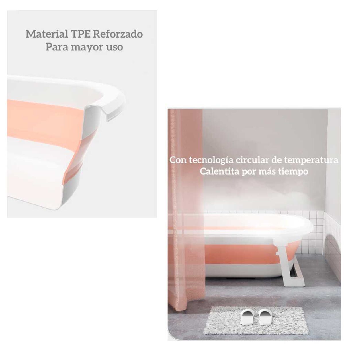 Bañera Plegable con Cojín y más Accesorios Azul Lubabycas