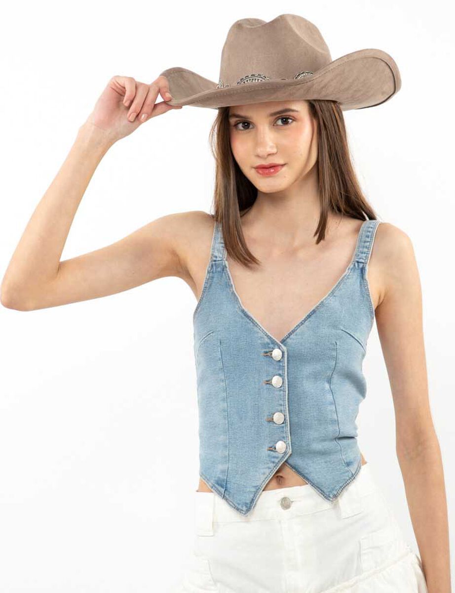 Blazer Gillette Denim Mujer Icono
