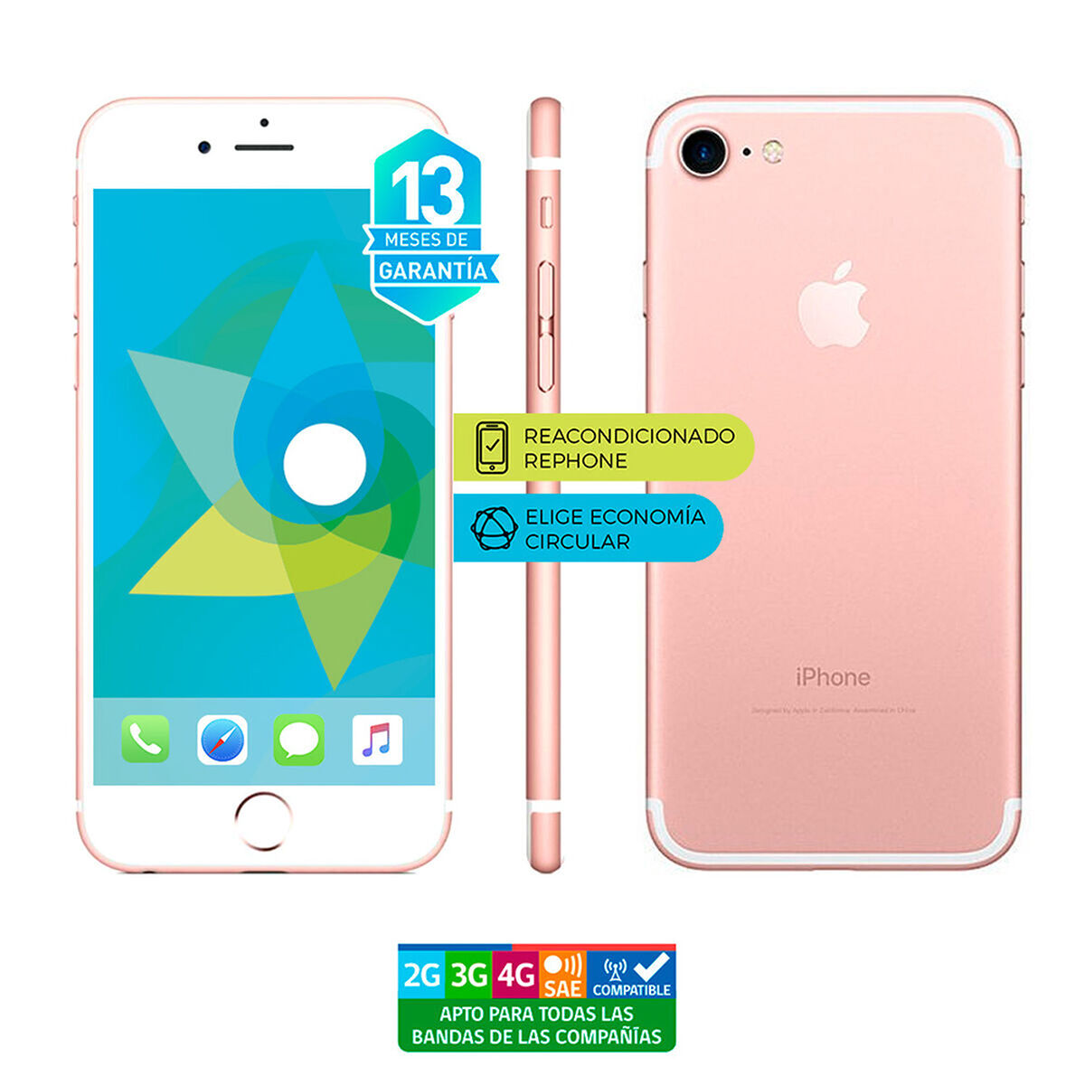 Celular Apple Iphone 7 128GB 4,7" Reacondicionado Rosado Liberado