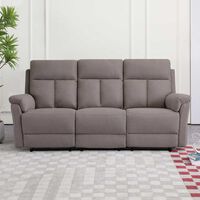 Sofá Reclinable Zoy Home Beijing 3 Cuerpos Café