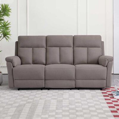 Sofá Reclinable Zoy Home Beijing 3 Cuerpos Café