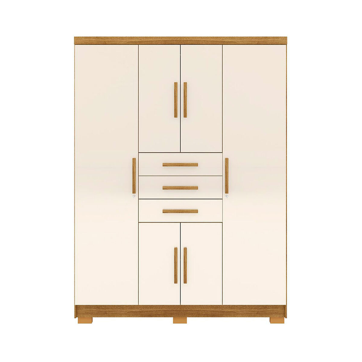 Closet Vekkahome Taurus 6 Puertas 3 Cajones Beige
