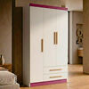 Closet Yardas Leticia 3 Puertas 2 Cajones Blanco