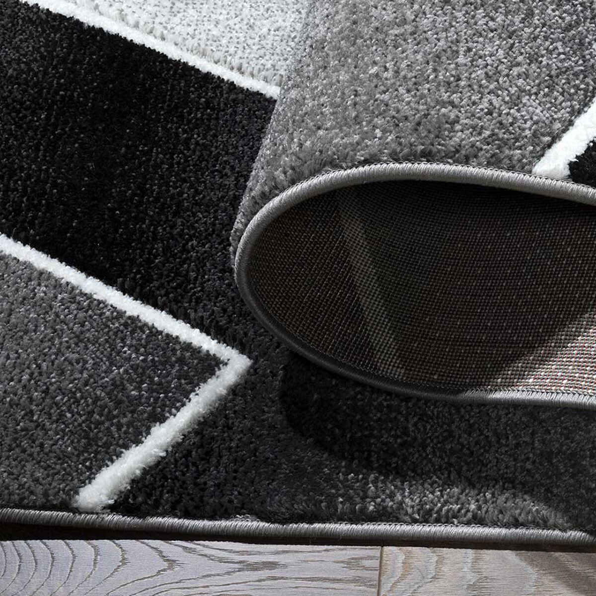 Alfombra Idetex Frise Carved Avangard 150 x 200 cm Negro