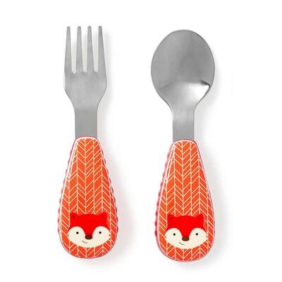 Set Cuchara y Tenedor Zoo - Fox Verde Skip Hop