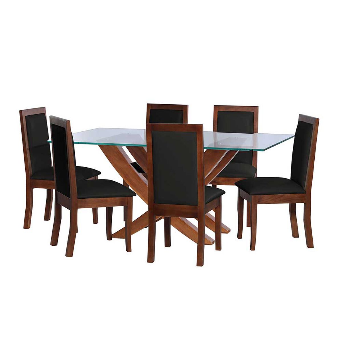 Juego de Comedor Latam Home Alicante 6 Sillas Negro