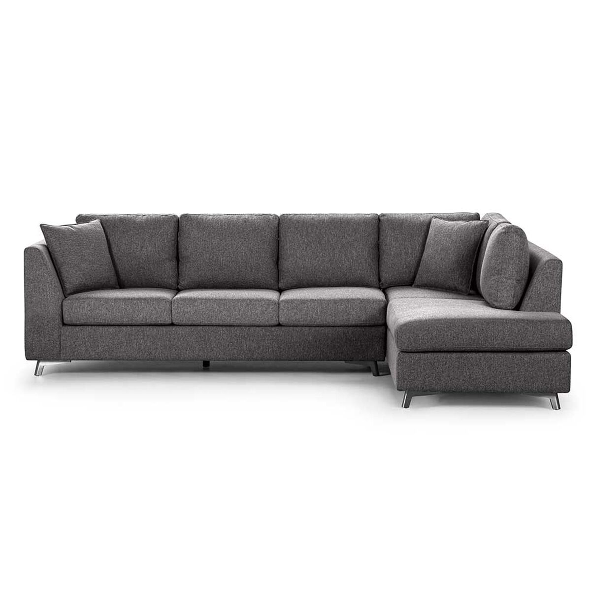 Sofá Seccional Derecho Rosen Carter 3-1 Cuerpos Charcoal