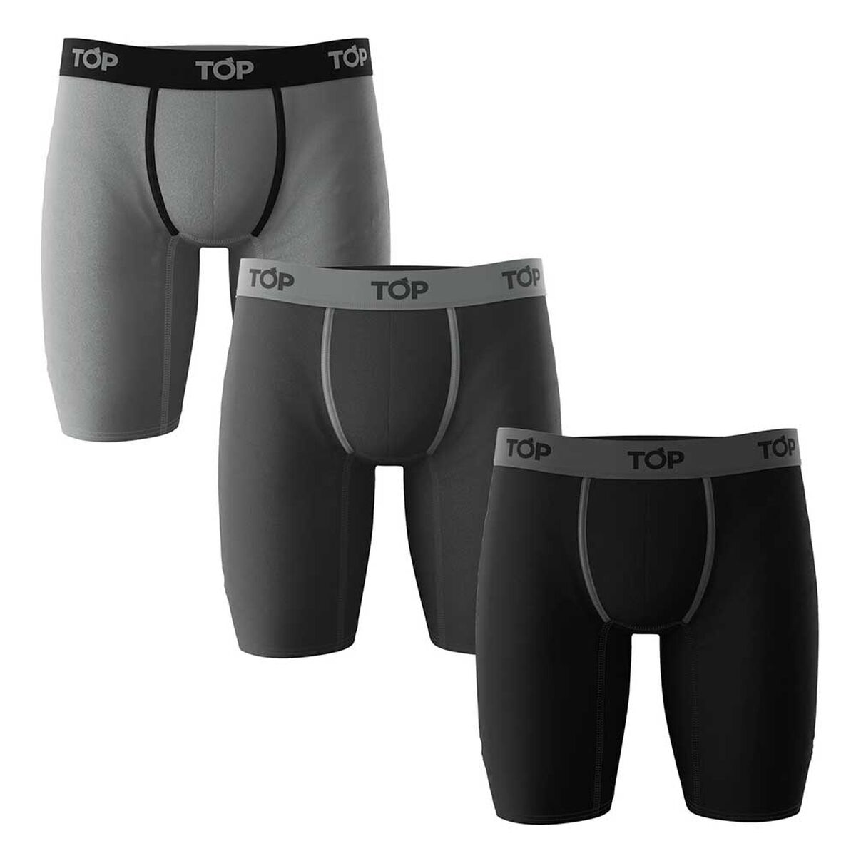 Pack 3 Bóxer Largo Algodón Hombre Top