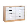 Cómoda Mobikit Misuri 8 Cajones Blanco Carvalo