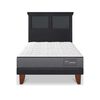 Cama Europea CIC 1,5 Plazas Anatomic + Respaldo Torino Negro