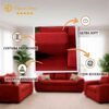 Juego de Living Elegant Detail New Houston 3-2-1 Cuerpos Rojo