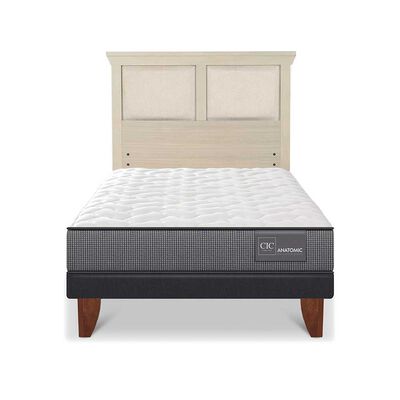 Imagen 1 del producto Cama Europea CIC 1,5 Plazas Anatomic + Respaldo Torino Alpino