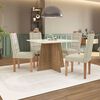 Juego de Comedor Yardas Pizza 4 Sillas Off White