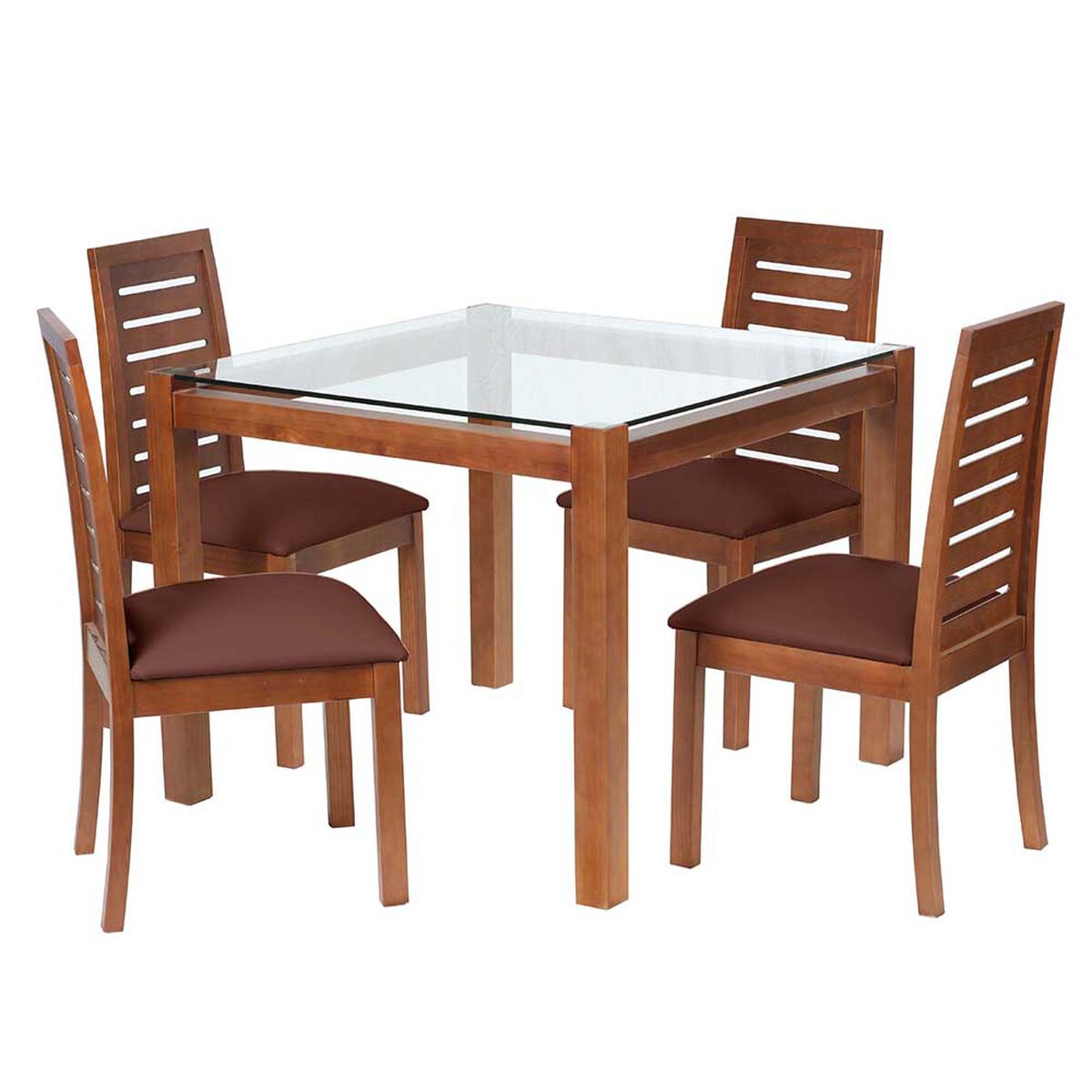 Juego de Comedor Latam Home Barcelona 4 Sillas Chocolate