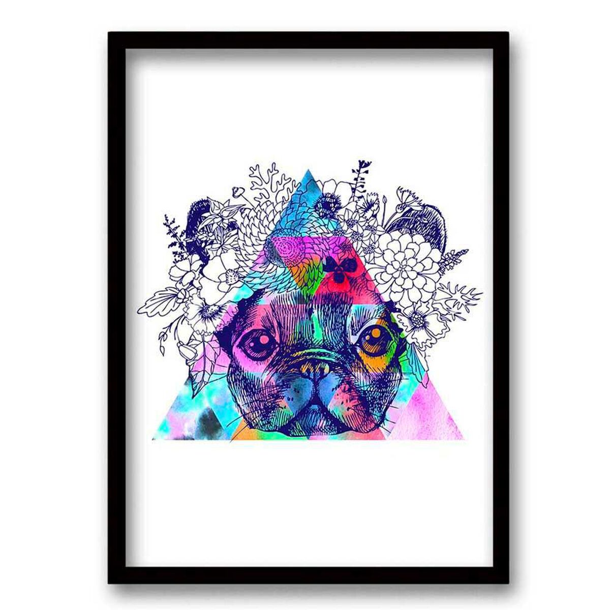 Cuadro Decorativo Retela Bulldog Franc&eacute;s 70 x 50 cm