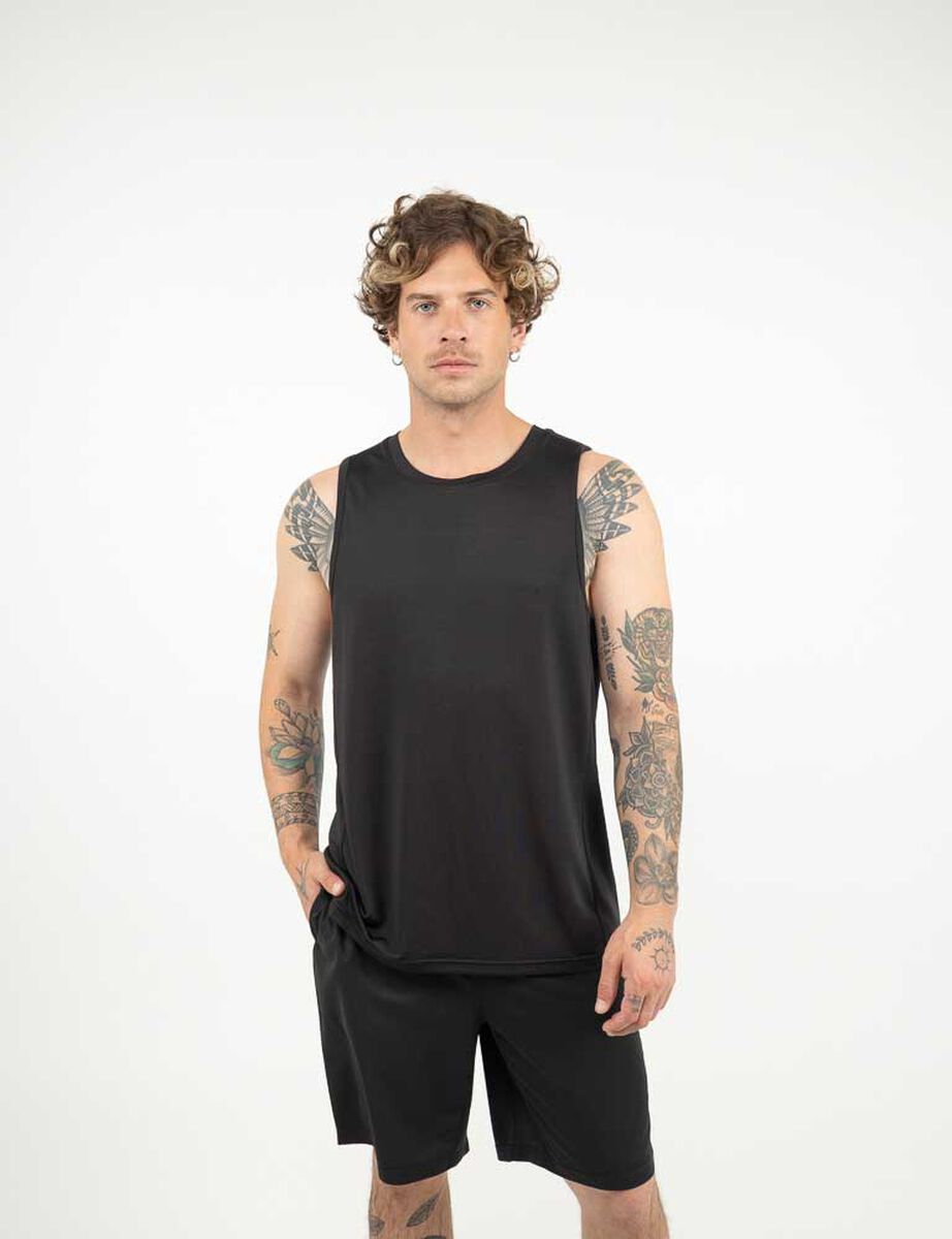 Polera Sin Mangas Hombre Black County