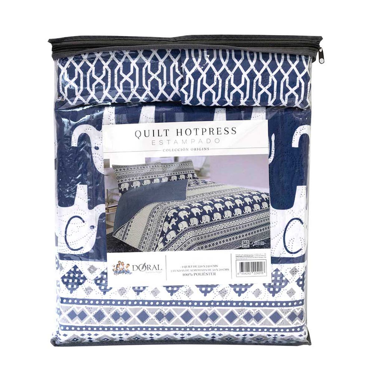 Quilt Doral 1,5 Plazas Hotpress Origins D9 Estampado