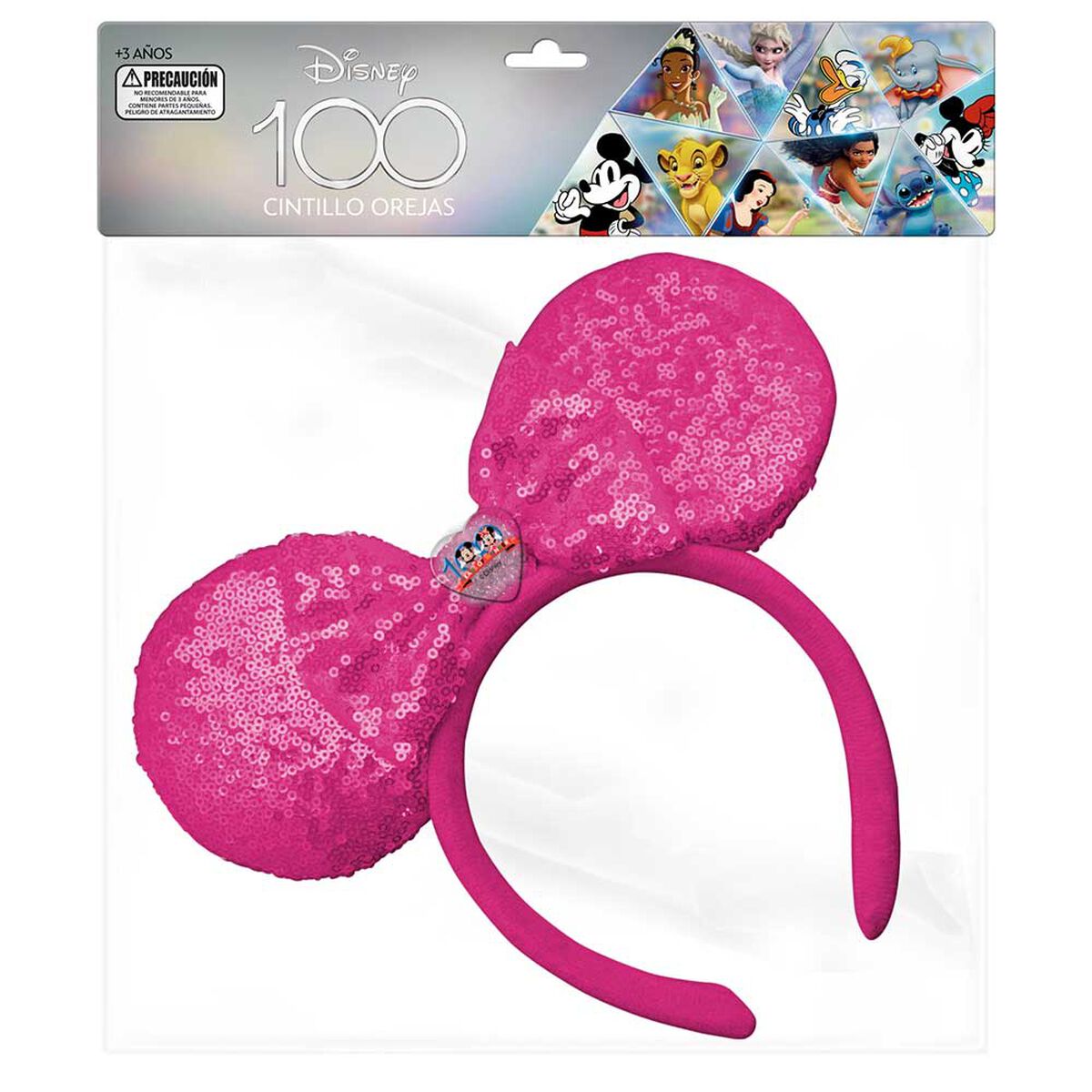 Cintillo Orejas Rosado Minnie Disney 100 Años