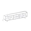 Rack TV Vekkahome Nadine Hasta 75" Beige Café