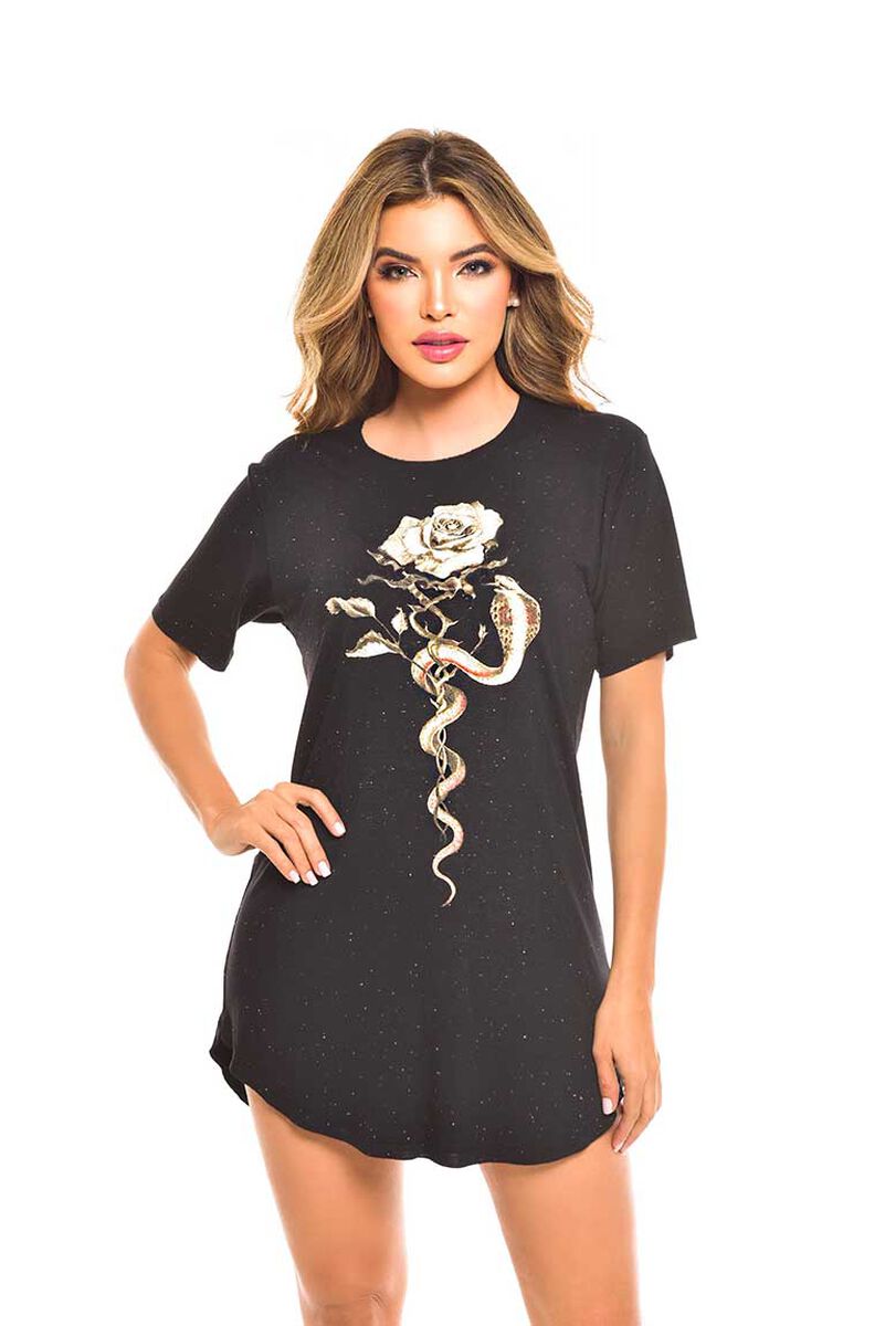 Polera Oversize Mujer Rock Caviar