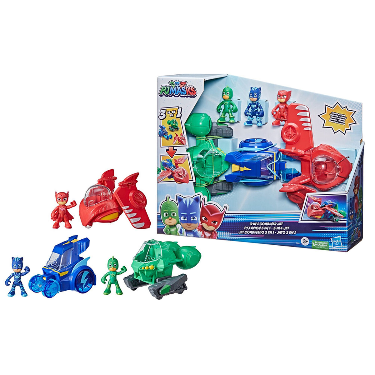 Figura Pj Masks Jet Combinado 3 en 1