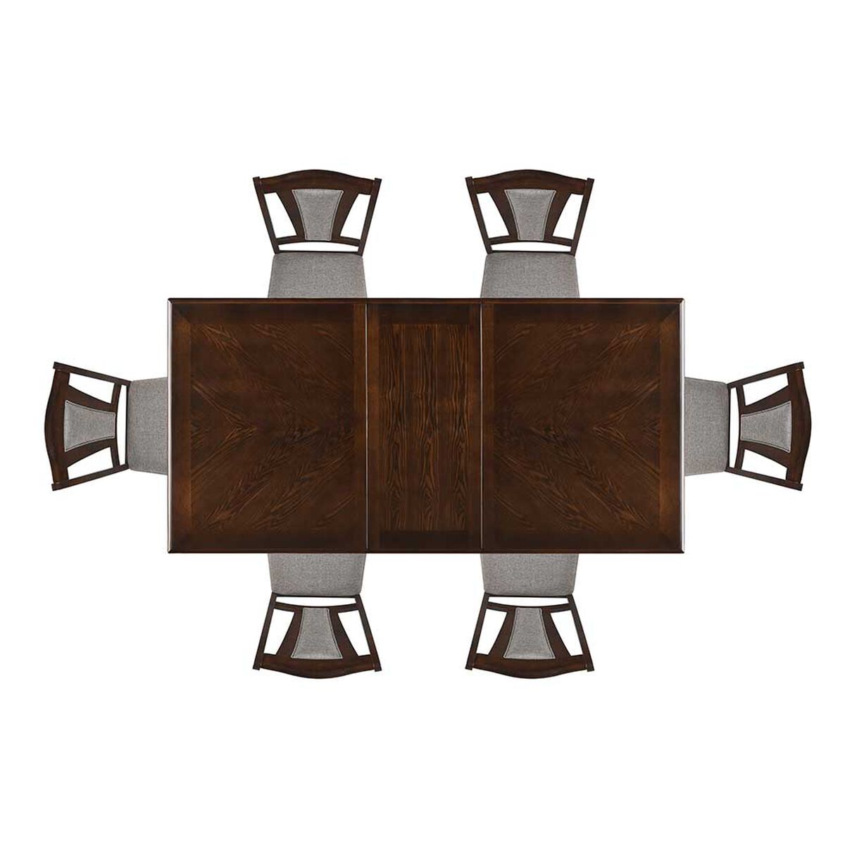 Juego de Comedor Extendible Dreams Ameci 6 Sillas Café