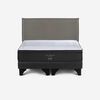 Cama Europea Rosen Base Dividida 2 Plazas Tempo + Respaldo Maurice Gris