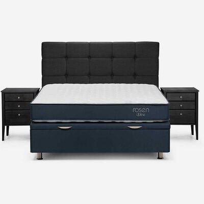Boxet Rosen 2 Plazas UpLine + Respaldo + 2 Veladores Issey