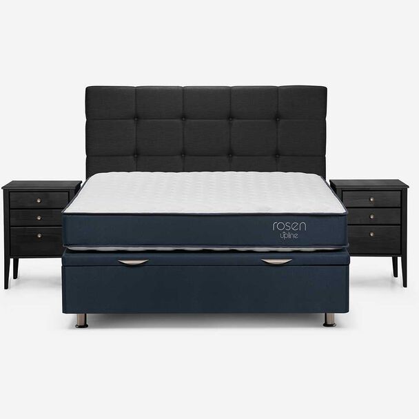 Boxet Rosen 2 Plazas UpLine + Respaldo + 2 Veladores Issey