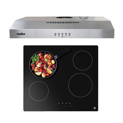 Imagen 1 del producto Kit Empotrable Campana Mabe CM6045XV0 + Encimera General Electric PG6040EVN0