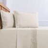 Juego de Sábanas Liso Plumetti 2 Plazas Broderie Beige