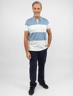 Imagen 2 del producto Polera Piqué Manga Corta Hombre Portman Club Blanco, Crema, Navy, Verde