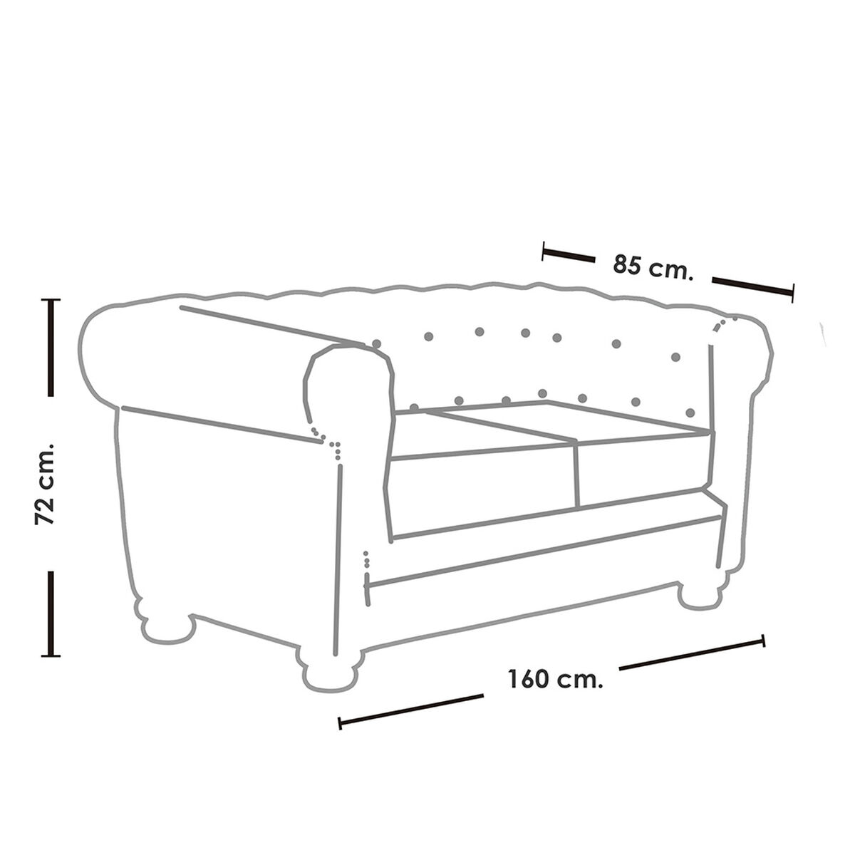 Sof&aacute; Latam Home Florencia 2 Cuerpos Verde