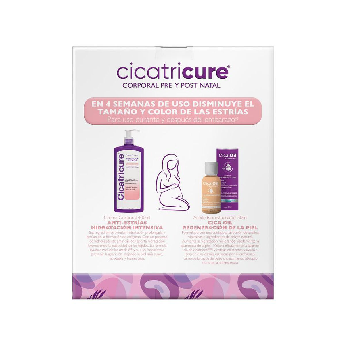 Pack Crema Corporal Antiestrias 400 ML + Oil 50 ML Cicatricure