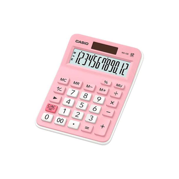 Calculadora de Escritorio Casio MX-12B-PK Color Rosa